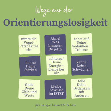 Wege aus der Orientierungslosigkeit